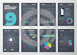 Infographic set with colorful business vector elements