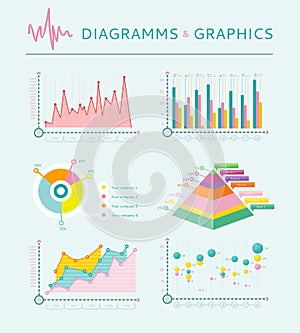 Infographic set elements, Graph and Charts