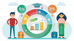 An infographic showing the average credit score for individuals with and without student loans highlighting the