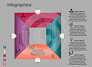 Infographic square text right