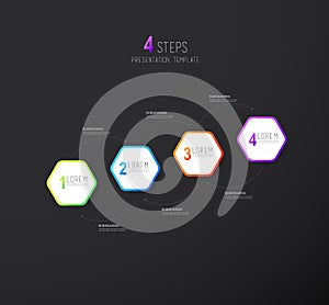 Infographic startup milestones timeline vector template