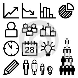 Infographic and statistic icons