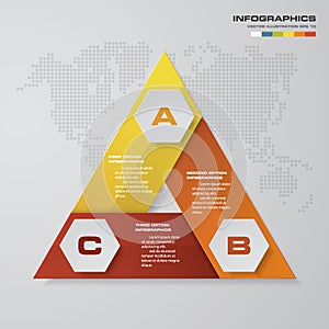 Infographic 3 steps business template vector illustration.