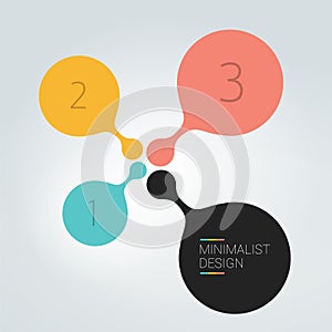 Infographic 4 steps concept. Round numbered template, scheme, element