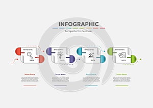 Infographic Steps template business. presentation Concept Timeline diagram