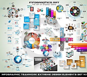 Infographic teamwork Mega Collection: brainstorming icons with Flat style.