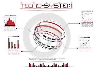 Infographic tecno system for web