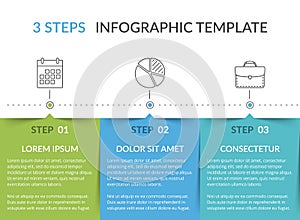 Infographic Template with 3 Steps