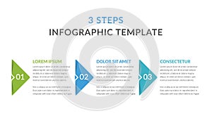 Infographic Template with 3 Steps