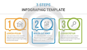 Infographic Template with 3 Steps