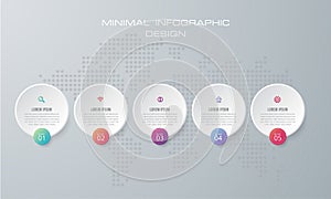 Infographic template with 4 options, workflow, process chart,Timeline infographics design vector and marketing icons can be used f