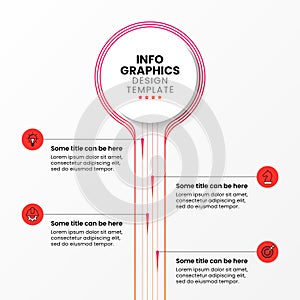 Infographic template. Abstract timeline with 4 steps