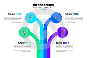 Infographic template. Abstract tree with 4 steps