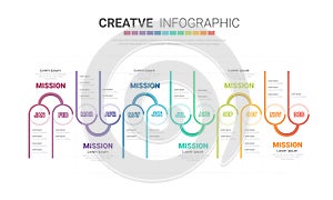 Infographic template for business. 12 Months modern Timeline Roadmap diagram calendar, presentation vector infographic