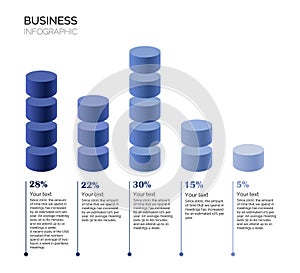 Infographic template for business. 5 Steps Modern Timeline diagram with progress arrows, presentation vector infographic.