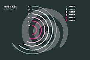 Infographic template for business. 6 Steps Modern Timeline diagram with progress arrows, presentation vector infographic.