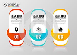 Infographic template. Business concept with 3 steps. Vector