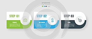 Infographic template business concept with step