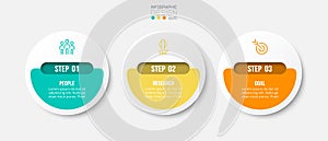 Infographic template business concept with step