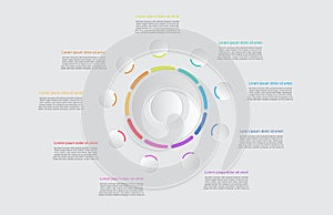 Infographic template circle modern diagram topic , presentation infographic vector