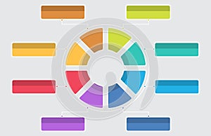 Infographic template of 8 circle modern diagram topic , presentation infographic vector