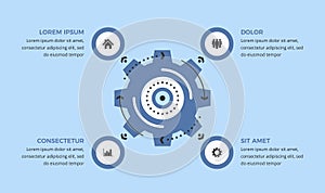 Infographic Template with Gear