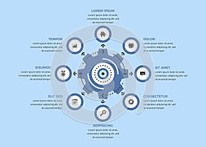 Infographic Template with Gear