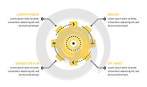 Infographic Template with Gear