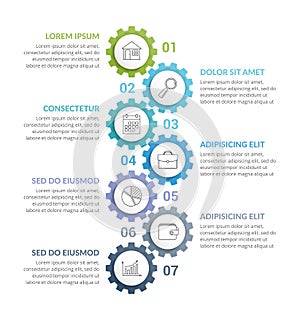 Infographic Template with Gears