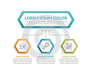 Infographic Template with 3 Steps photo