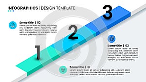 Infographic template. Isometric path with 3 steps