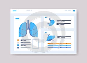 infographic template for medical presentation medicine healthcare concept online web page interface