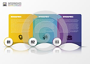 Infographic template. Minimal colorful numbered banners. Vector