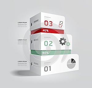 Infographic template Modern box Design Minimal style.