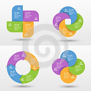 Infographic template with option or step for business presentation