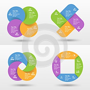 Infographic template with option or step for business presentation