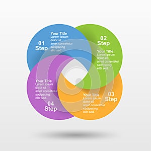 Infographic template with option or step for business presentation