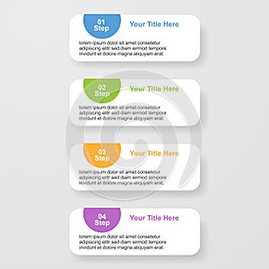 Infographic template with option or step for business presentation