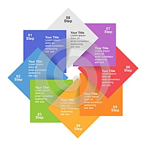 Infographic template with option or step for business presentation