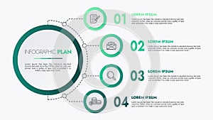 Infographic template for presentation. Business data visualization. Process chart and drive success.