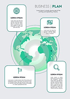 Infographic template for presentation. Business data visualization. Process chart and drive success.