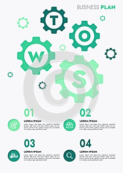 Infographic template for presentation. Business data visualization. Process chart and drive success.