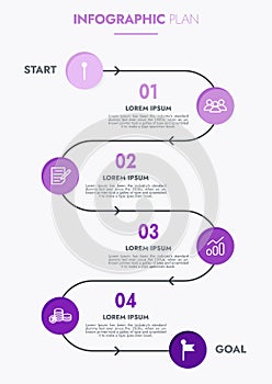 Infographic template for presentation. Business data visualization. Process chart and drive success.