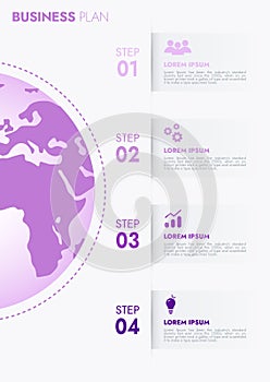 Infographic template for presentation. Business data visualization. Process chart and drive success.