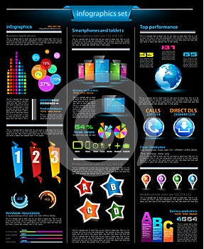 Infographic template for statistic data visualizat