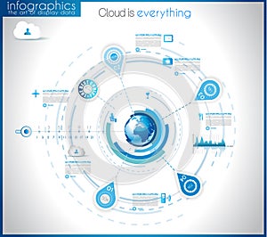 Infographic template for statistic data visualizat