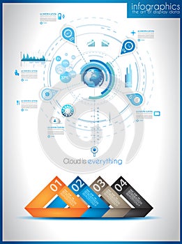 Infographic template for statistic data visualizat