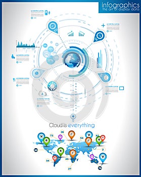 Infographic template for statistic data visualizat