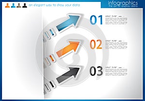 Infographic template for statistic data visualization.