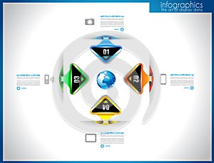 Infographic template for statistic data visualization.